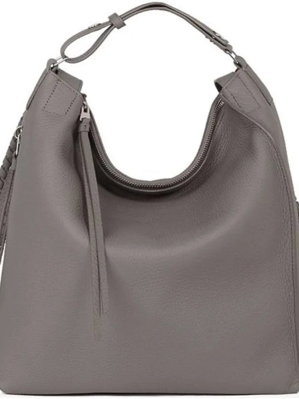 AllSaints Taupe Leather Convertible Backpack Tote - Picture 2 of 13